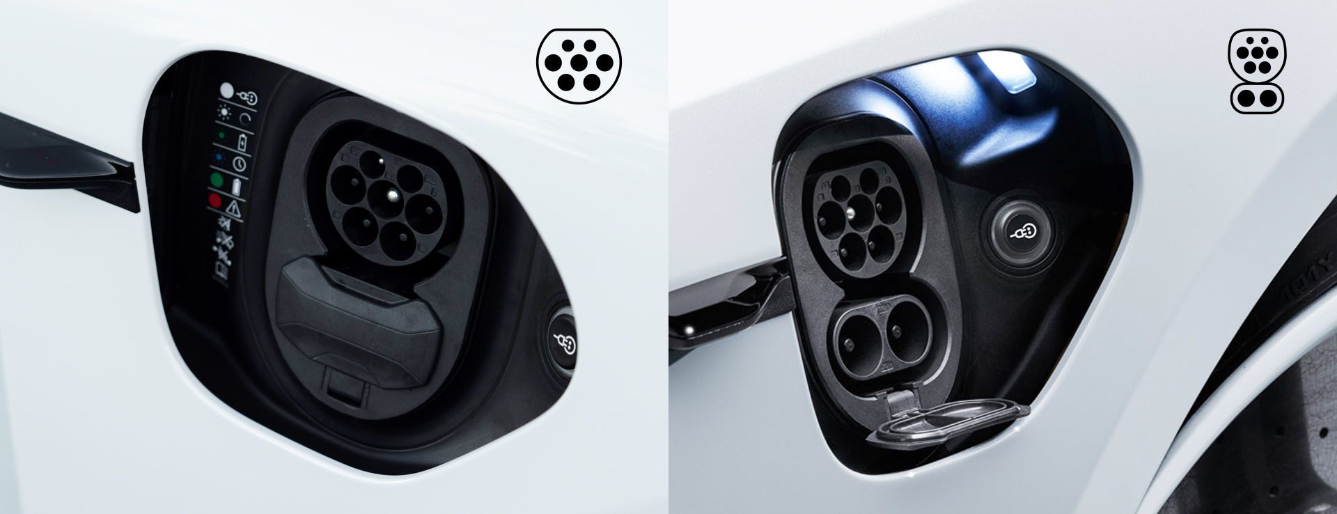 2. Зарядний порт з обох сторін.